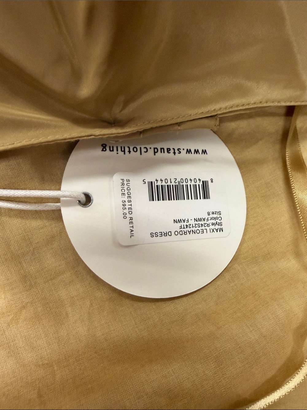 STAUD MAXI LEONARDO DRESS FAWN - Picture 4 of 5